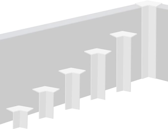 Hoekprofiel Plint - Verbindingsstuk - Afwerking Kamer - Perfecte Pasvorm - 100 mm - Wit