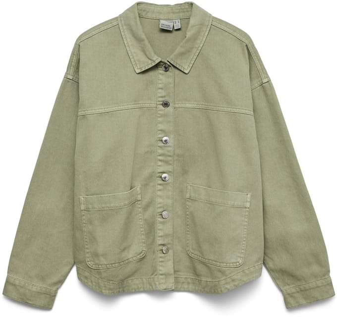 Vero Moda Jas Vmjamie Ls Denim Shacket Mix Ga Noo 10331693 Laurel Wreath/washed Dames Maat - L