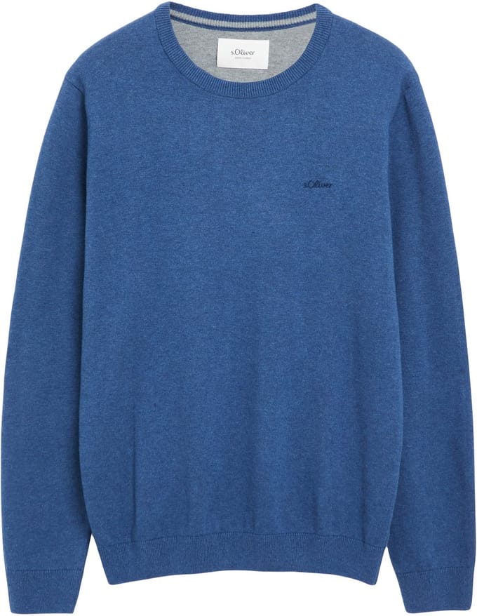 regular fit pullover van puur katoen