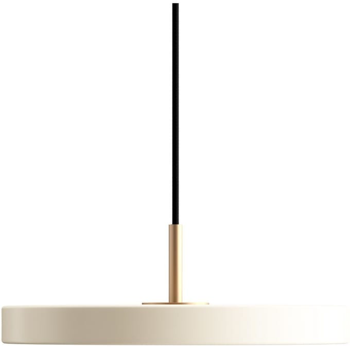 UMAGE LED hanglamp Asteria Mini, parelwit/messing, Ø 31 cm