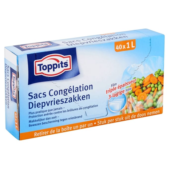 Toppits - Diepvrieszakjes - 1 liter 40 stuks