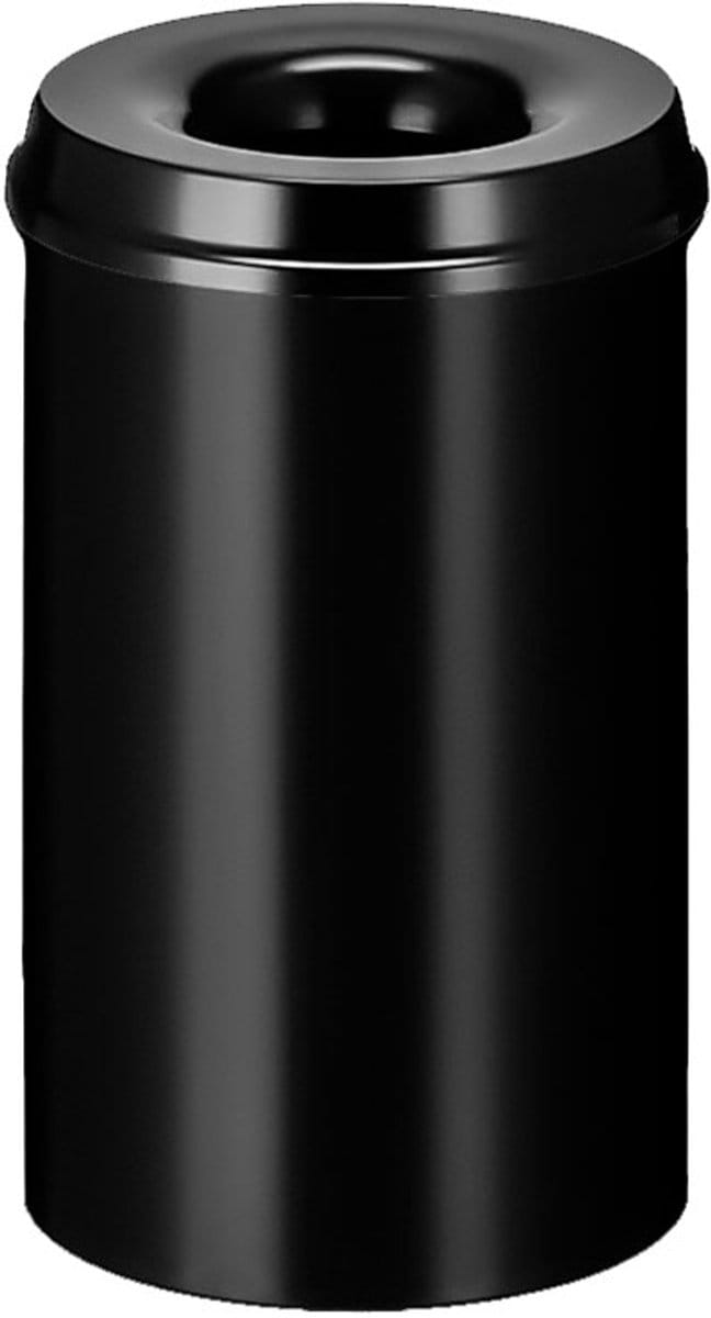 V-part - Vlamdovende papierbak 20 ltr - Steel - zwart