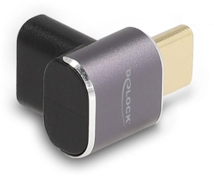 Delock USB-C haakse adapter | boven/beneden | compact | USB4 40 Gbps | PD 100W | 8K 60Hz