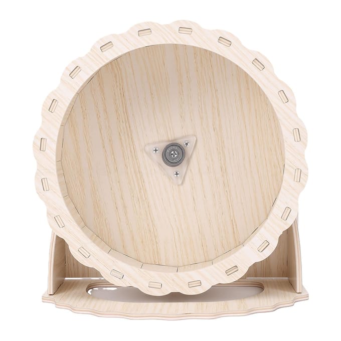 Houten Hamsterwiel Kleine Dier Bewegingswiel Multifunctioneel Stil Hamster Renwiel Speelgoed beige