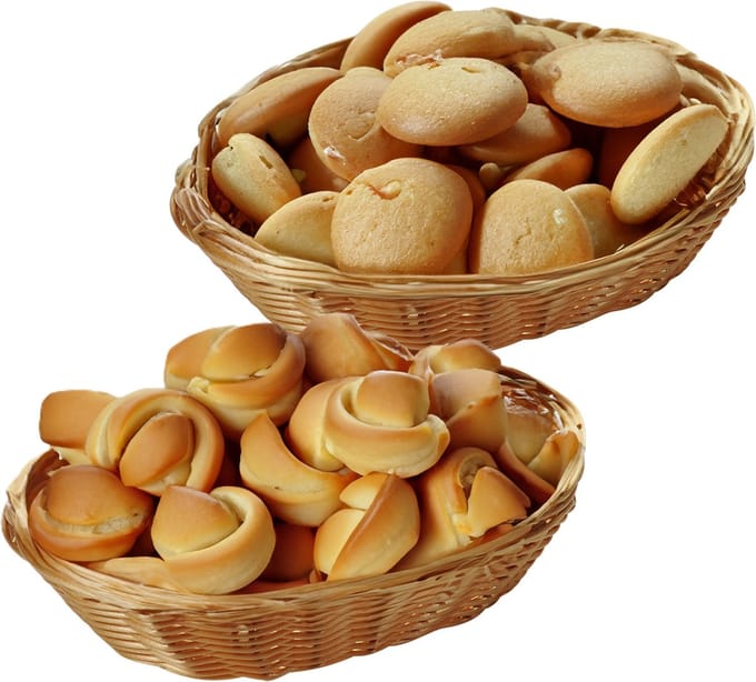 Kesper Brood/fruit mandje - 2x - lichtbruin - ovaal - L24 x B20 x H6 cm - opslagmandje