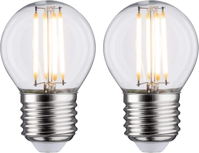 2x LED Druppel Lamp 5W E27 Warm Wit 2700K Dimbaar via Wandschakelaar
