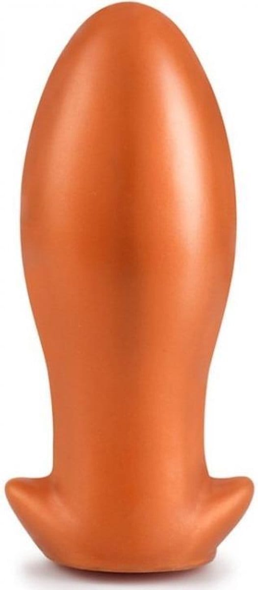 Buttplug XXL Ø8,5 cm Anal Plug - Egg - Butplug Buigzaam Siliconen - Oranje - Groot - Inbrengbare lengte 20 cm