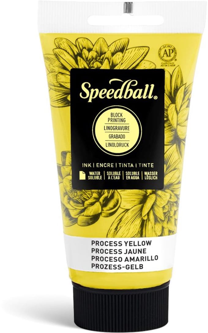 Water-soluble bloc printing ink process yellow - Speedball