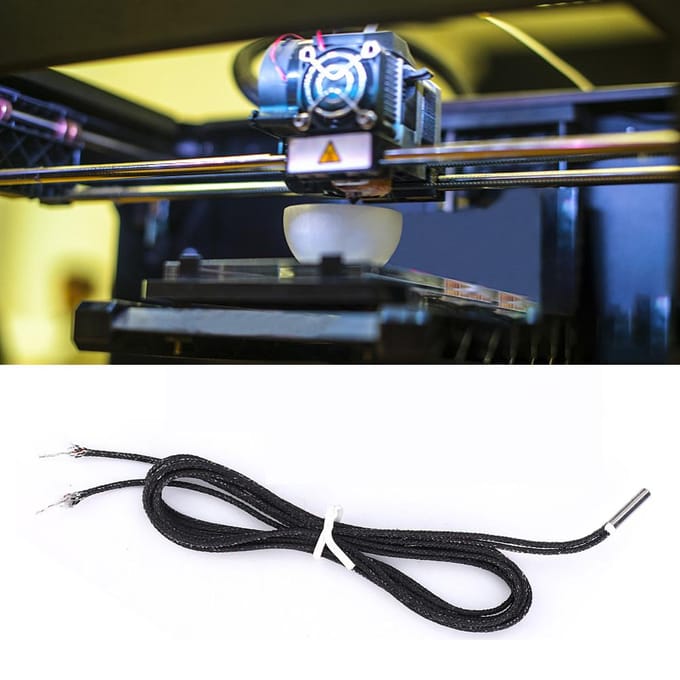 PT1000550BW PT100 Temperatuursensor Weerstand 3D Printer Platina Thermische Sensor black