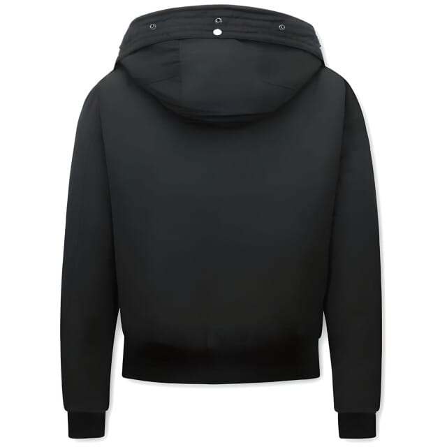 Gewatteerde Jas Dames Kort met Capuchon - 8815 - Zwart