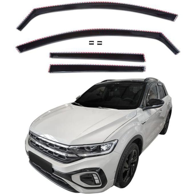 Wind deflectors - Volkswagen T‑Roc (sinds 2017) - Aerodynamisch - Zwart getint - Eenvoudige montage