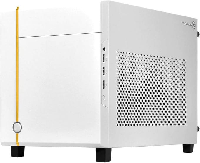 Mini-ITX Computerbehuizing - SFF PC Case - Compacte PC Bouwen - Verstelbare Grafische Kaarthouder - Mini-tower - Wit