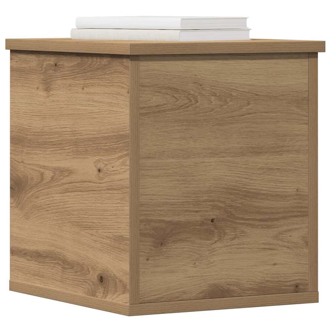 vidaXL - Opslagdoos - Artisan - Eiken - 30 - x - 35 - x - 35 - cm - Bewerkt - hout