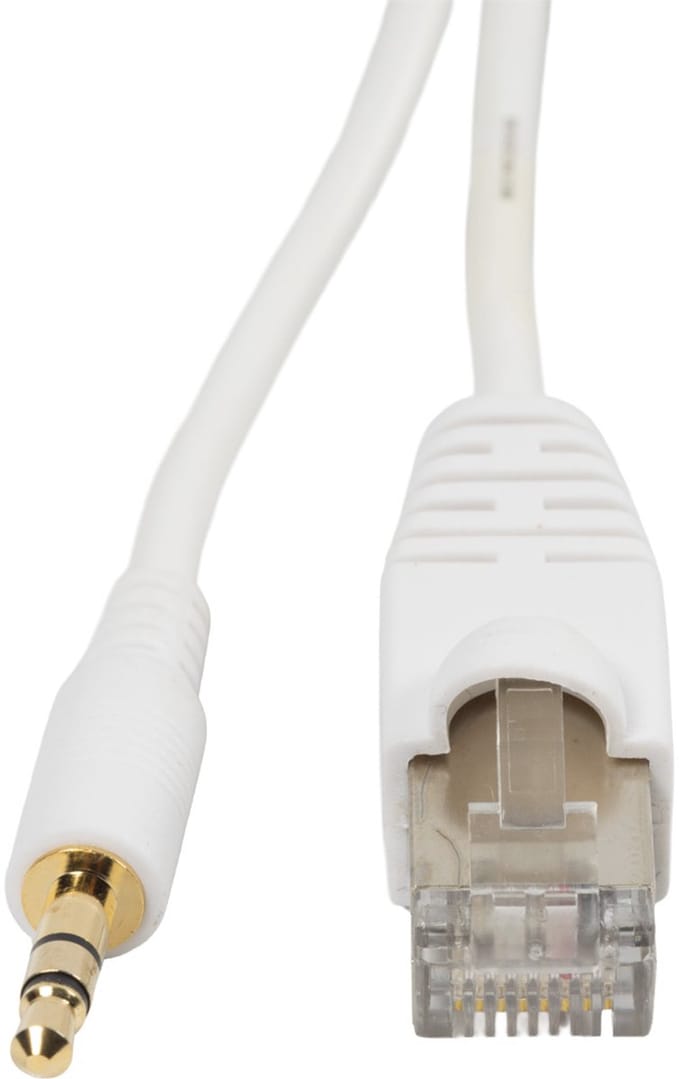 BOSSCOM RJ45 - 3,5mm Jack kabel voor B&O | wit | 0,15 meter