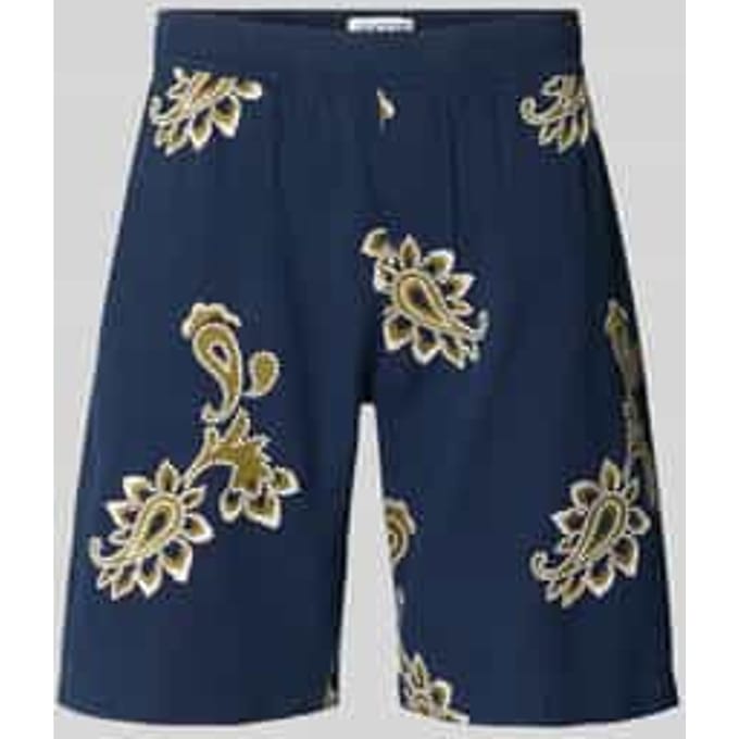 Short met stitchings en elastische band