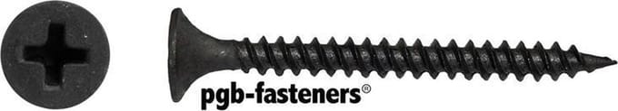 Snelbouwschroef. 3.5 x 35mm. lang. TK fijne draad Gefosfateerd 200 stuks. PGB-Fasteners.