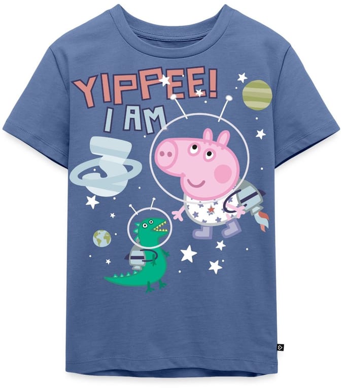 Peppa Pig 3e Verjaardag Schorsch Ruimtemissie Premium T Shirt Kinderen