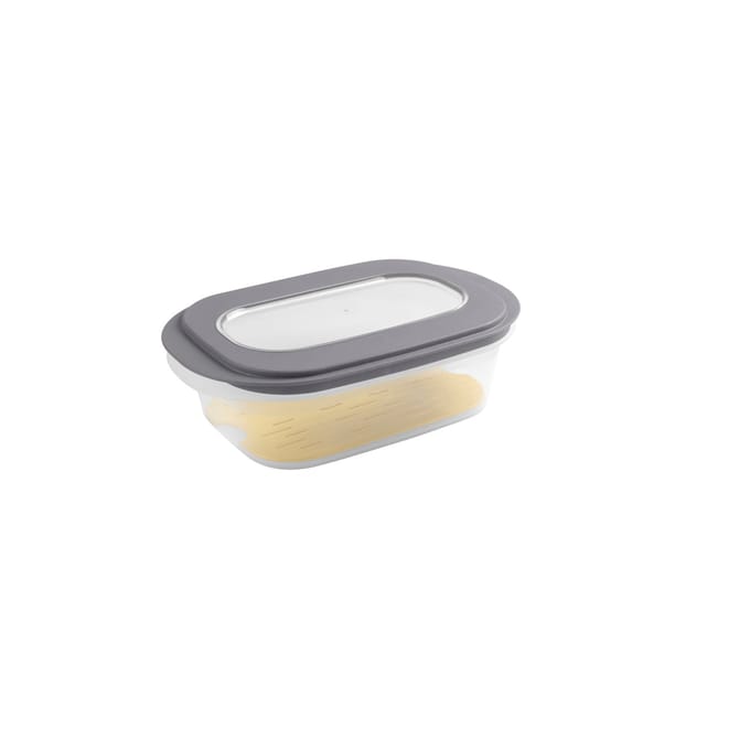 Sunware - Sigma home kaasdoos met tray transparant grijs - 26,5 x 17,2 x 8 cm