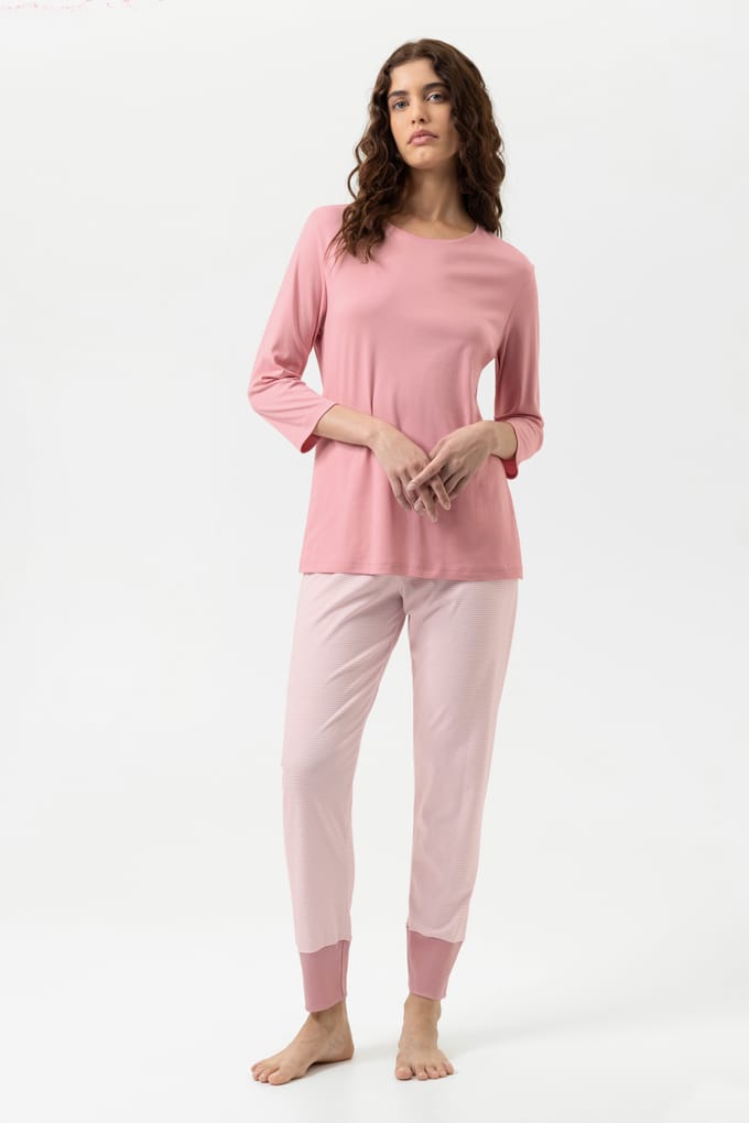 Pyjama Serie Simple Stripes Bridal Rose
