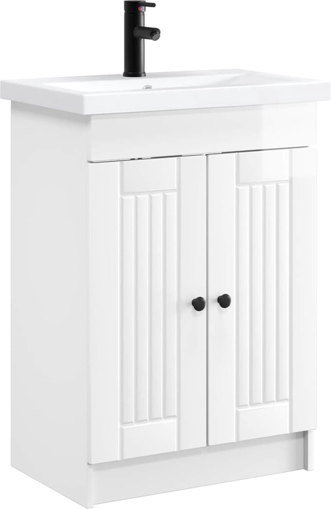 vidaXL - Badkamermeubel - Set - Hoogglans - Wit - 78,5 - x - 37,5 - x - 81 - cm