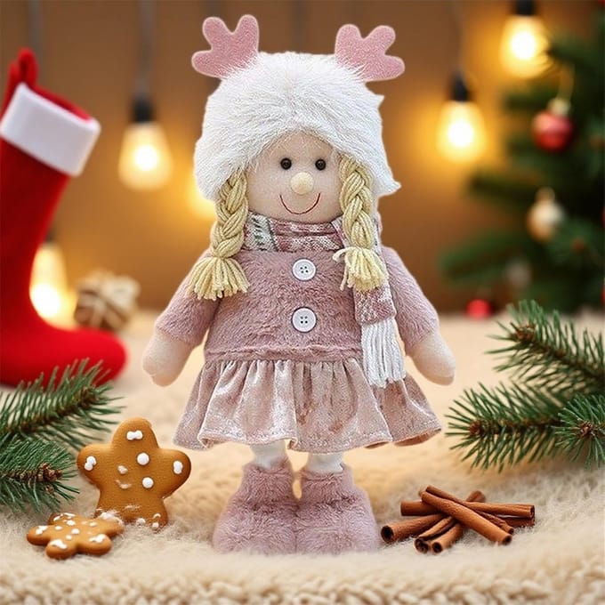 Pluche Poppen - Knuffel Pop - Kinderspeelgoed - Verstelbare Benen - 35-48cm Hoog - Meisje