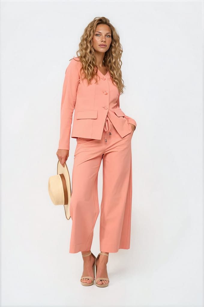 MI PIACE - Travel Broek Straight Uni 202089 Sunset Clay - Maat : XS