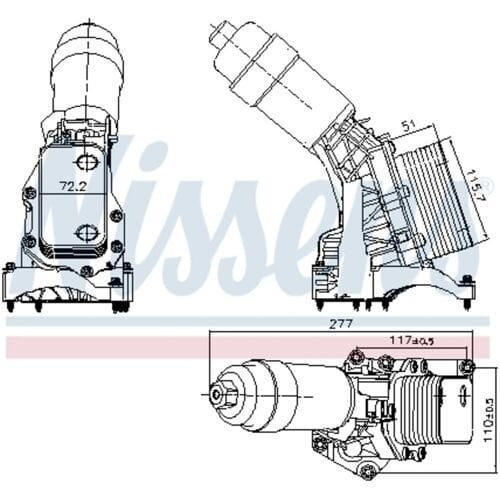 Olie radiator NISSENS 91395