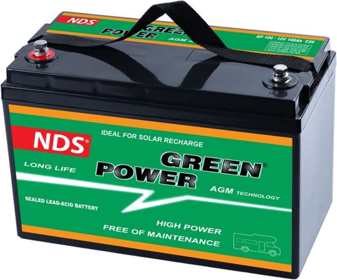 NDS GREENPOWER Service Accu AGM 12V 100Ah