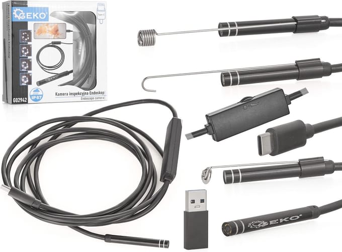 GEKO Endoscoop - Flexibele Camera - 2m Lengte - 5.5mm Diameter - Waterdicht IP67