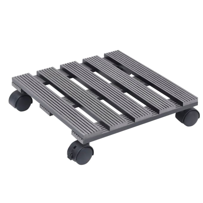 vidaXL - Plantentrolleys - 4 - st - 30x30x7,5 - cm - HKC - grijs