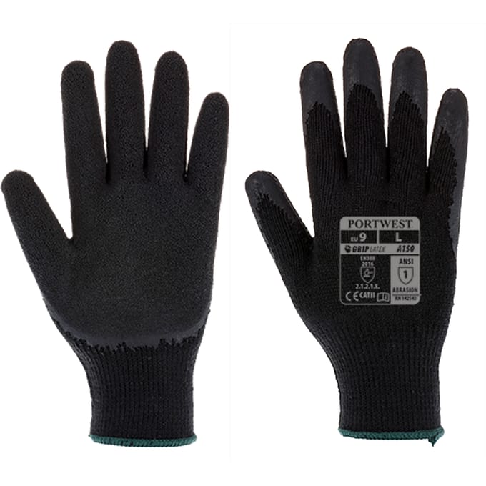 Portwest DermiFlex Plus Handschoen - Grijs/zwart - S