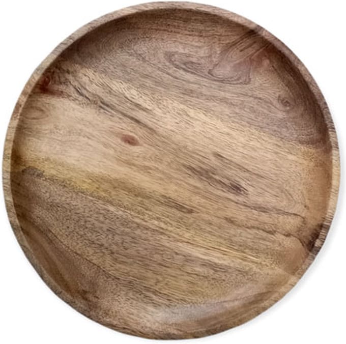 Floz Design houten bord - ontbijtbord - serveerbord - 24 cm - set van 2