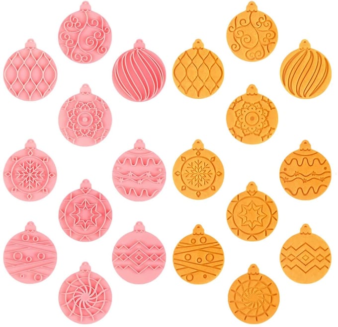 Dailygoods - Set van 10 Kerst Cookie Cutters met Gloeilamp Vormen