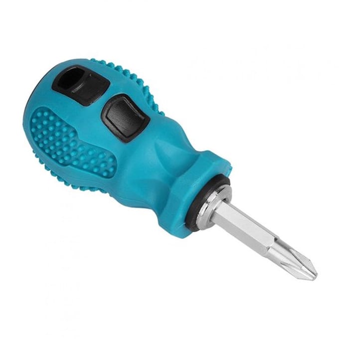 Allecto - Mini Magnetische Dubbele Sleufbits Schroevendraaier - Korte