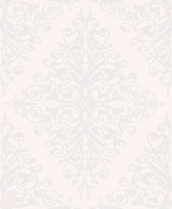Dutch Wallcoverings Schuimvinylbehang ornament  - Wit