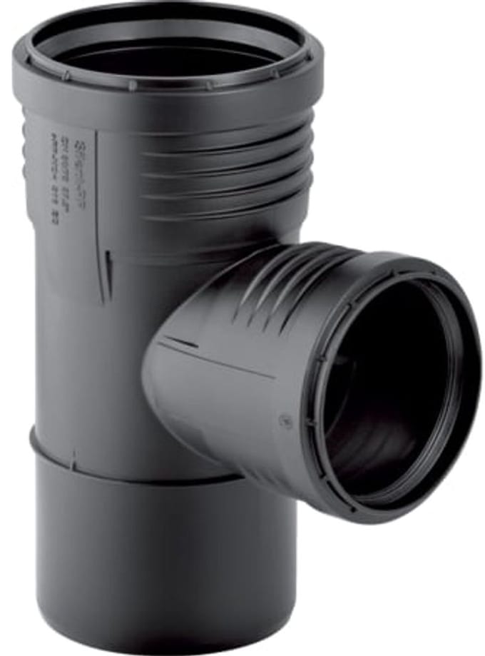 Geberit Silent-PP T-stuk 87,5°, DN 150 / 100, dø 160 mm, 390.751.14.1
