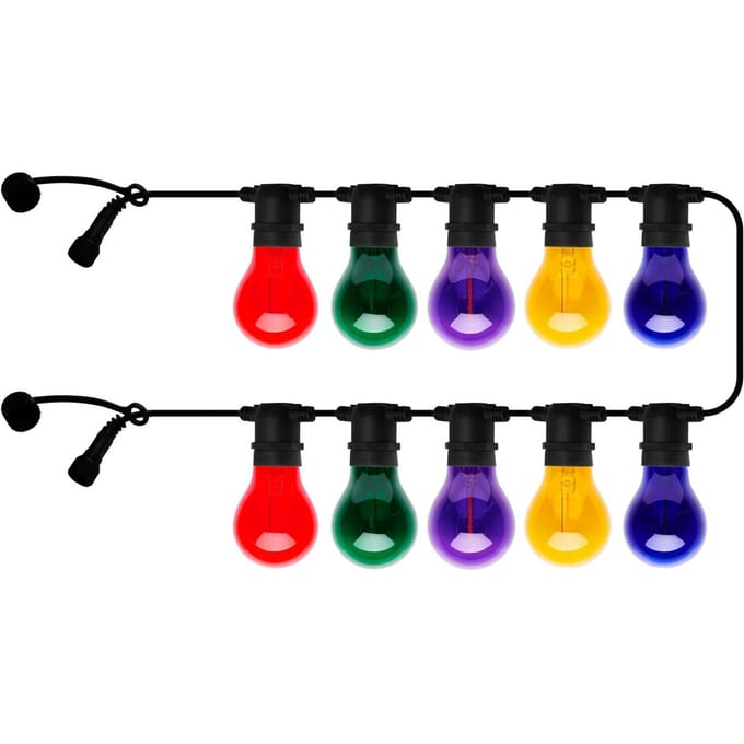 Sirius LED lichtketting Tobias, uitbreiding, multi, 10-lamps, lengte 4,5 m