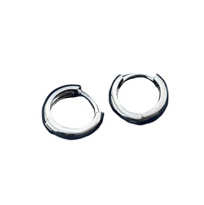 Chuncy Hoop Earrings Silver