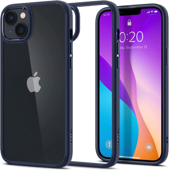 Geschikt voor Spigen Apple iPhone 14 Plus Ultra Hybrid Hoesje Back Cover Navy