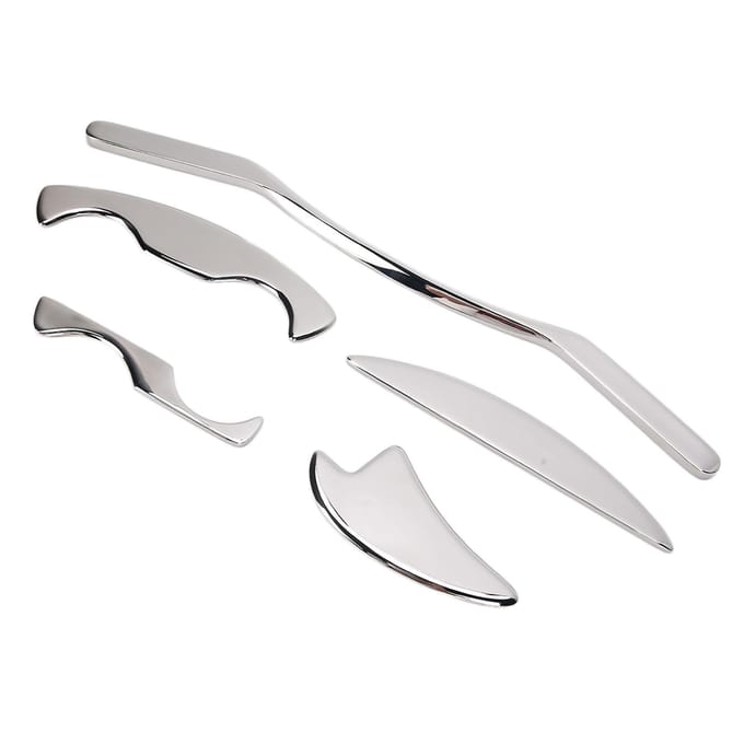 5pcs  set  Stainless Steel Gua Sha Scraping Massage Tool Muscle Pain Relieve Set white