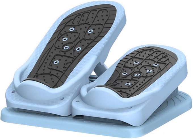 Mini Stepper - Ondersteuning Pedaal - Zittend Trainen - Verstelbare Weerstand - 33x29x20 cm - Blauw