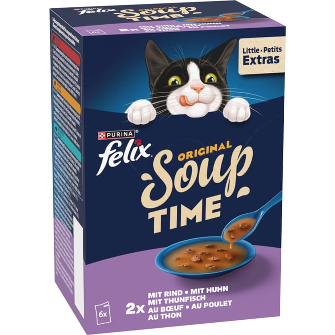 6x48g Soup Gemengde variaties Felix Kattenvoer