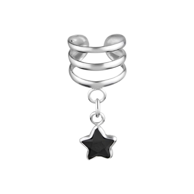 WeLoveSilver - ear cuff - zilver - ster hanger - 37 mm