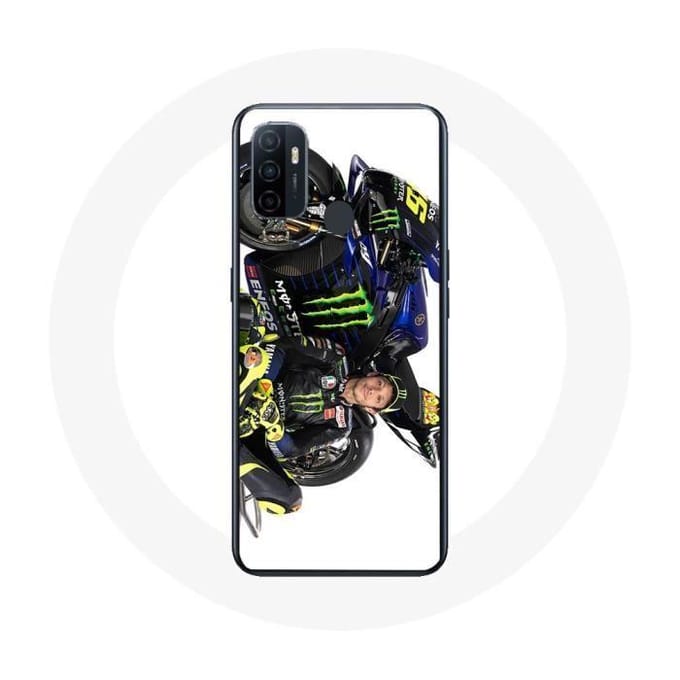 Coque - Valentino Rossi - Oppo A53 - Souple - Protection - Pilote de vitesse blanc