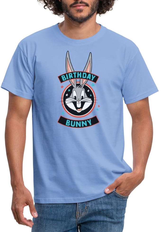 Looney Tunes Bugs Bunny Birthday Bunny T-Shirt Heren