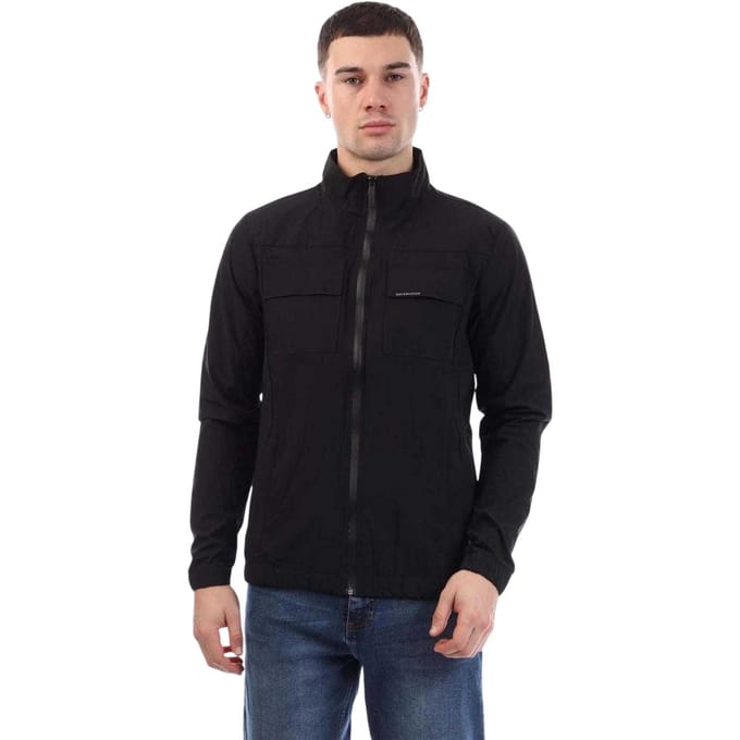 Duck and Cover Heren Chamata Nylon Jas (Zwart)