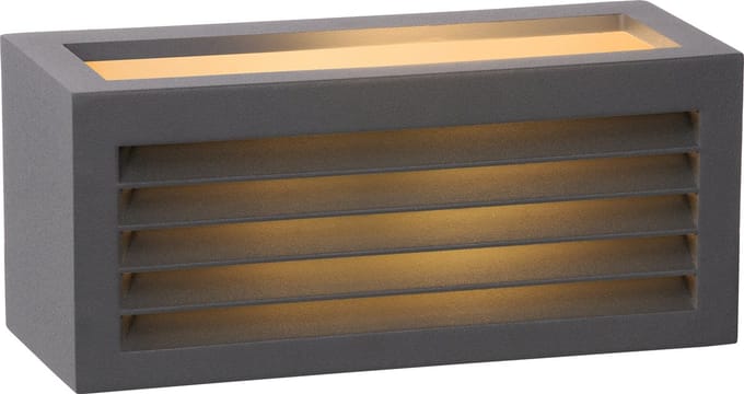 Lucide DIMO - Wandlamp Binnen/Buiten - 1xE27 - IP54 - Antraciet