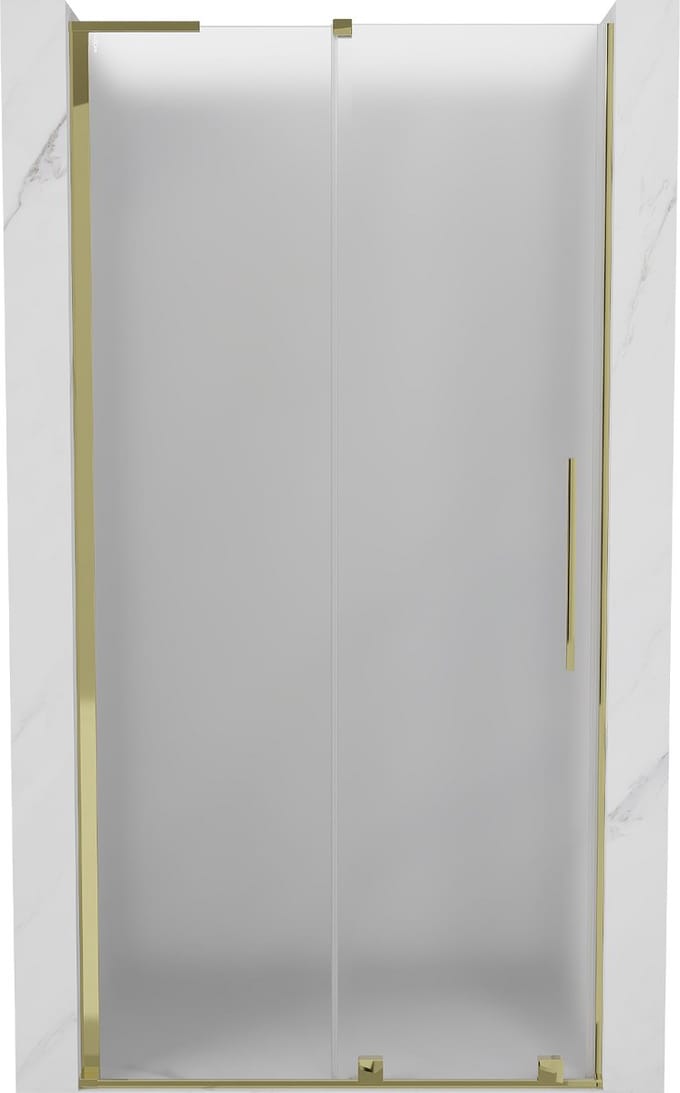 Mexen Velar L schuifdouchedeur 100 , matglas, goud - 871-100-003-31-50