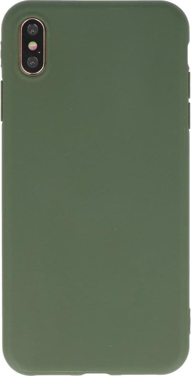 Bestcases Telefoonhoesje Backcover iPhone Xs Max - Donker Groen