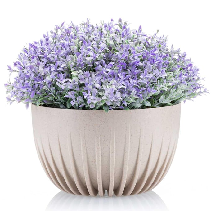 Stripped ECO Coffee - Bloempot - Latte - Met binnenpot - Lichtgewicht - Duurzaam composiet